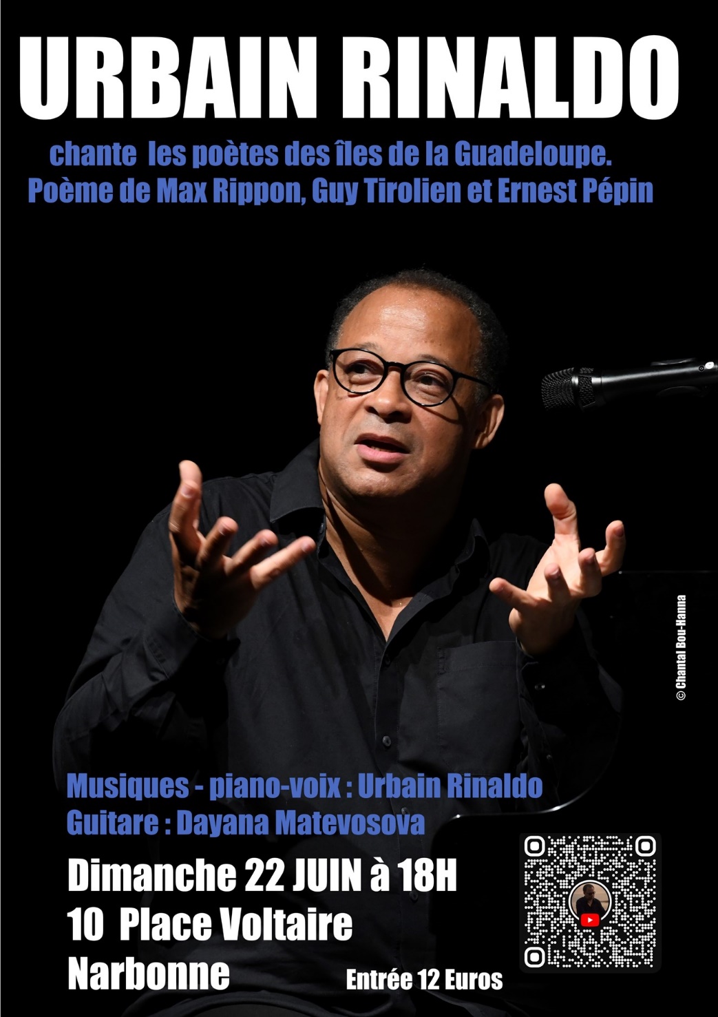 Urbain Rinaldo, en concert « Voyage poétique aux Antilles »
