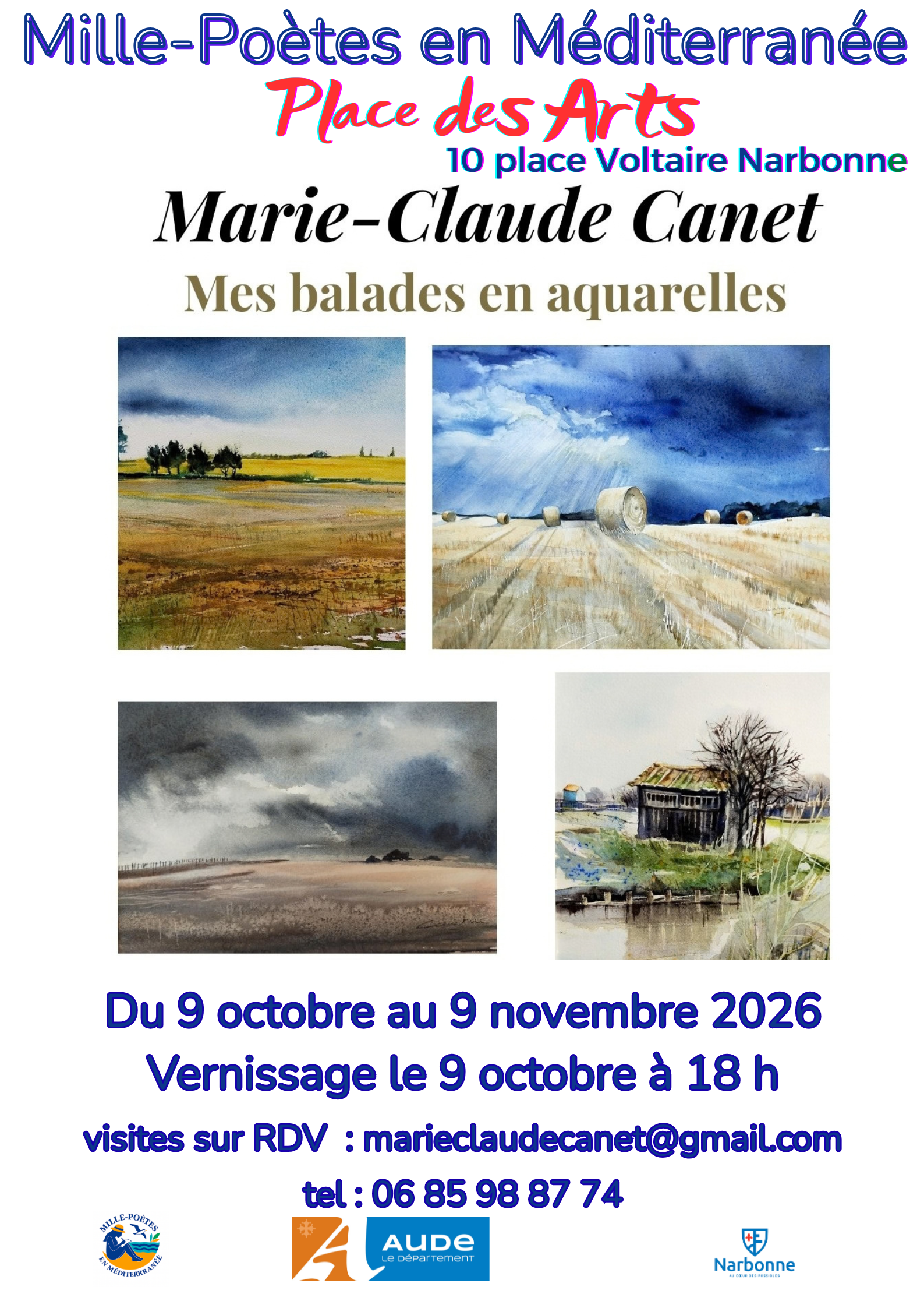 Marie-Claude Canet "Mes balades en aquarelle"